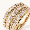 Multirow Dress Ring with 1.98tw of Laboratory-Grown Diamonds in 9kt Yellow Gold Rings Bevilles 