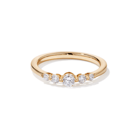Five Stone Ring with 0.31tw of Laboratory-Grown Diamonds in 9kt Yellow Gold Rings Bevilles 