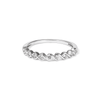 Twist Ring with 0.12tw of Laboratory-Grown Diamonds in Sterling Silver and Platinum Rings Bevilles 