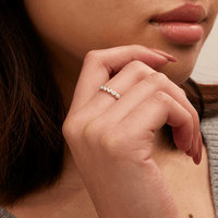 Twist Ring with 0.12tw of Laboratory-Grown Diamonds in Sterling Silver and Platinum Rings Bevilles 