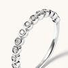 Round Bezel Ring with 0.20tw of Laboratory-Grown Diamonds in Sterling Silver and Platinum Rings Bevilles 