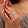 Chevron Ring with 0.25tw of Laboratory-Grown Diamonds in Sterling Silver and Platinum Rings Bevilles 