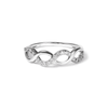 Open Plait Ring with 0.10tw of Laboratory-Grown Diamonds in Sterling Silver and Platinum Rings Bevilles 