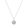 45cm Round Pendant Necklace with 0.50tw of Laboratory-Grown Diamonds in Sterling Silver and Platinum Pendants Bevilles 