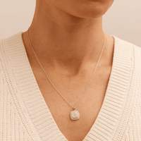 45cm Cushion Shaped Cluster Halo Pendant Necklace with 0.70tw of Laboratory-Grown Diamonds in Sterling Silver and Platinum Pendants Bevilles 