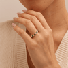 Alternating Created Emerald Ring with 0.40tw of Laboratory-Grown Diamonds in 9kt Yellow Gold Rings Bevilles 