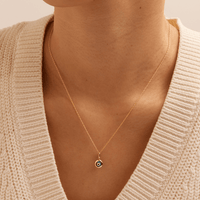 Enamel Evil Eye Pendant in 9kt Yellow Gold Pendants Bevilles 