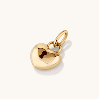 Puff Heart Lock Pendant in 9kt Yellow Gold Pendants Bevilles 