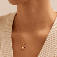 Puff Heart Lock Pendant in 9kt Yellow Gold Pendants Bevilles 