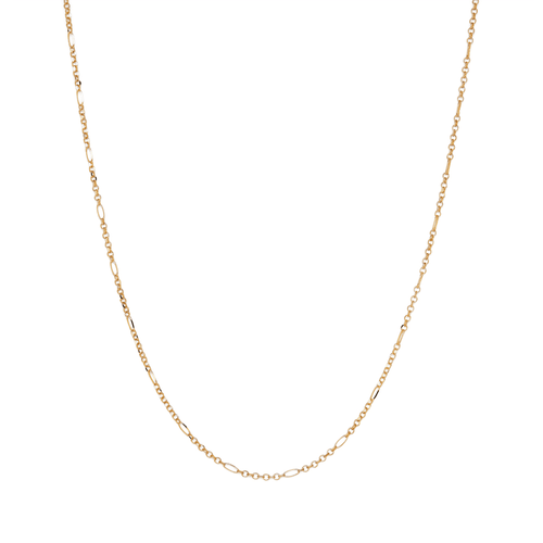 45cm Diamond Cut Figaro Chain in 9kt Yellow Gold Necklaces Bevilles 