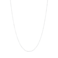 50cm Station Ball Paperclip Chain Necklace in Sterling Silver Necklaces Bevilles 