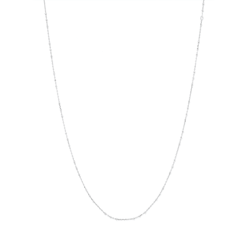 50cm Station Ball Paperclip Chain Necklace in Sterling Silver Necklaces Bevilles 