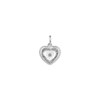 Cubic Zirconia Sunburst Heart Pendant in Sterling Silver Pendants Bevilles 