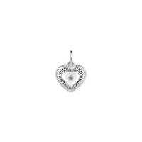 Cubic Zirconia Sunburst Heart Pendant in Sterling Silver Pendants Bevilles 