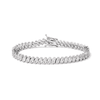 20cm Cubic Zirconia Marquise Tennis Bracelet in Sterling Silver Bracelets Bevilles 