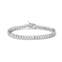 20cm Cubic Zirconia Marquise Tennis Bracelet in Sterling Silver Bracelets Bevilles 
