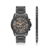 Armani Exchange Men's Banks Grey Chronograph Watch and Bracelet Set AX7170SET Watches Bevilles 