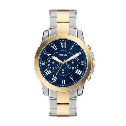 Fossil Grant Two-Tone Quartz Chronograph Watch FS6132 Watches Fossil 