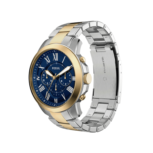 Fossil Grant Two-Tone Quartz Chronograph Watch FS6132 Watches Fossil 