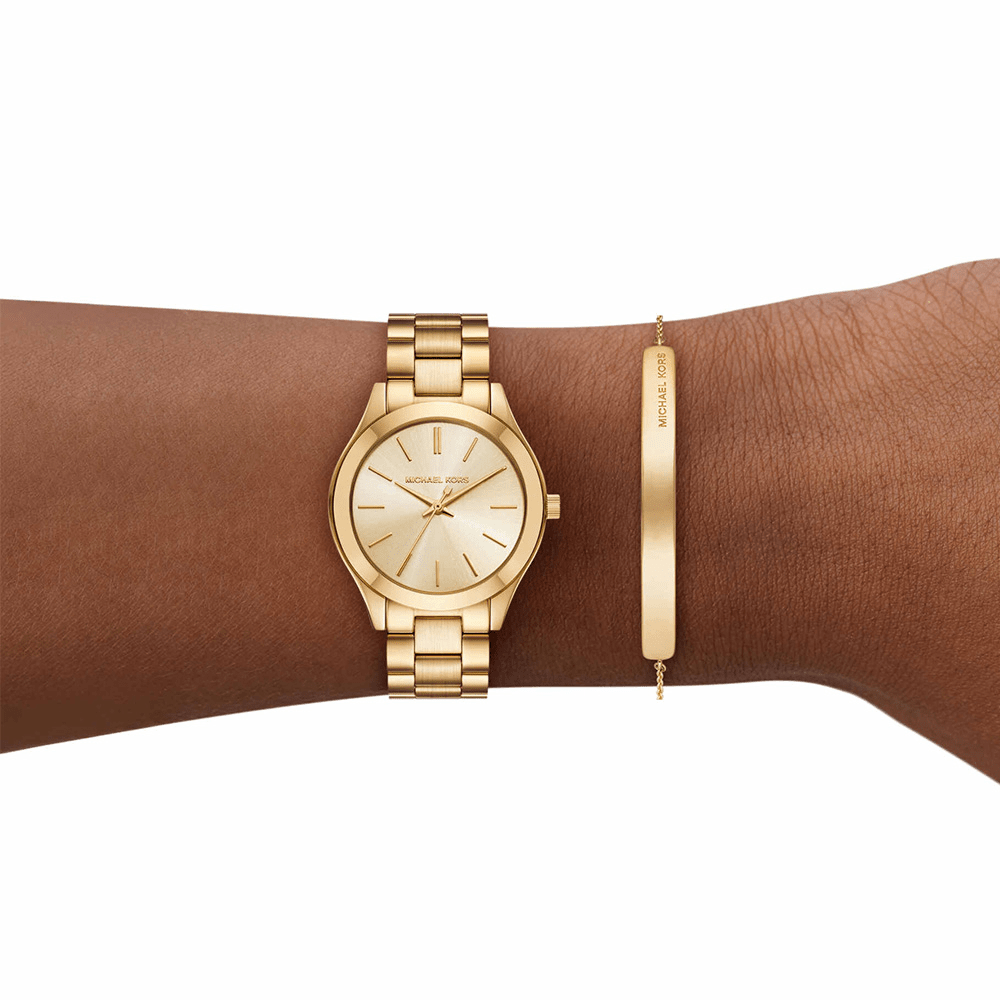 Michael Kors Ladies Runway Quartz Watch Gift Set MK7561SET Watches Bevilles 