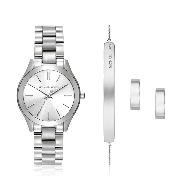 Michael Kors Ladies Runway Quartz Watch Gift Set MK7563SET Watches Bevilles 