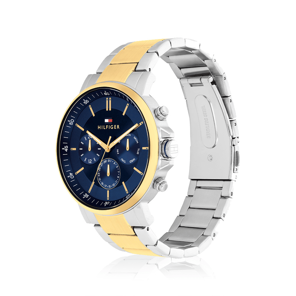 Tommy Hilfiger Men's Tyson 2-Tone Quartz Multifunction Watch 1710710 Watches Bevilles 