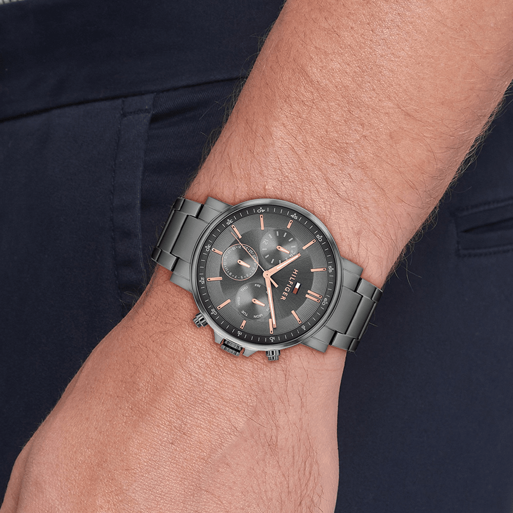 Tommy Hilfiger Men's Tyson Quartz Multifunction Watch 1710711 Watches Bevilles 