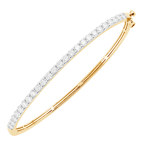 58mm Bangle with 2.00tw of Laboratory-Grown Diamonds in 9kt Yellow Gold Bangles Bevilles 