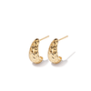 Diamond Cut Hoop Stud Earrings in 9kt Yellow Gold Earrings Bevilles 