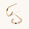 Diamond Cut Hoop Stud Earrings in 9kt Yellow Gold Earrings Bevilles 