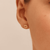 Heart Cut-out Stud Earrings in 9kt Yellow Gold Earrings Bevilles 