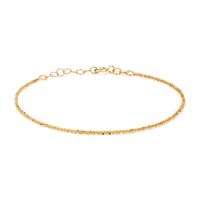 19cm Diamond Cut Singapore Bracelet in 9kt Yellow Gold Bracelets Bevilles 