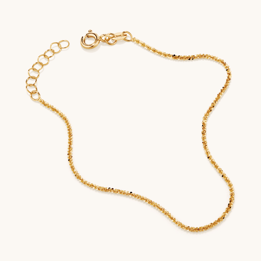 19cm Diamond Cut Singapore Bracelet in 9kt Yellow Gold Bracelets Bevilles 