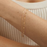 19cm Fancy Double Strand Bracelet in 9kt Yellow Gold Bracelets Bevilles 
