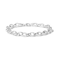 19cm Oval Belcher Bracelet in Sterling Silver Bracelets Bevilles 