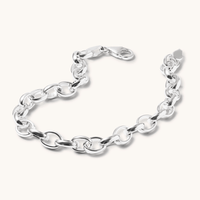 19cm Oval Belcher Bracelet in Sterling Silver Bracelets Bevilles 