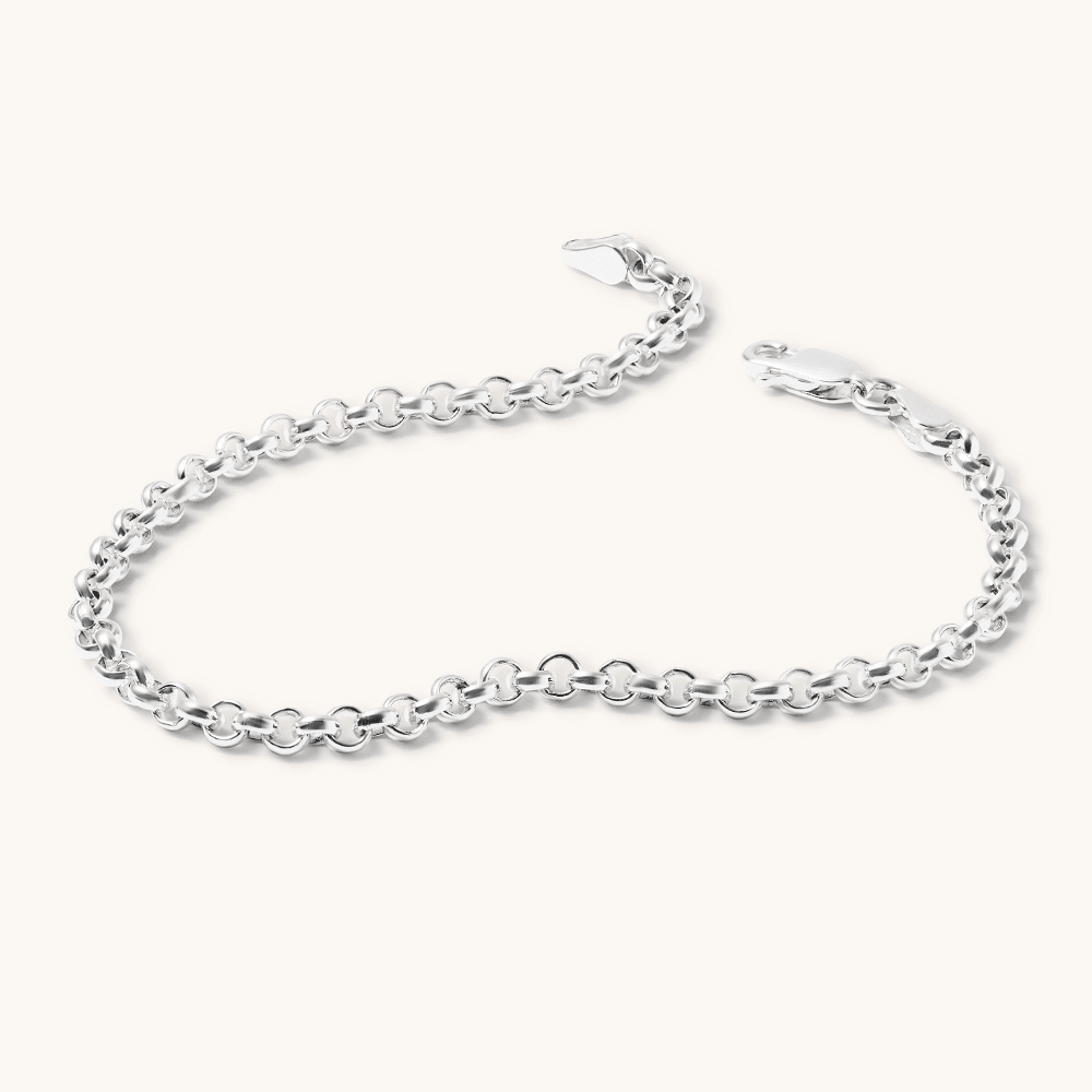 19cm Round Belcher Bracelet in Sterling Silver Bracelets Bevilles 