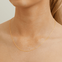 45cm Diamond Cut Cable Chain in 9kt Yellow Gold Necklaces Bevilles 