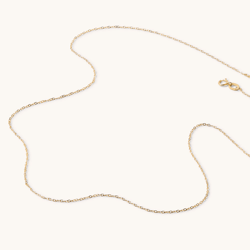 45cm Paperclip Chain in 9kt Yellow Gold Necklaces Bevilles 