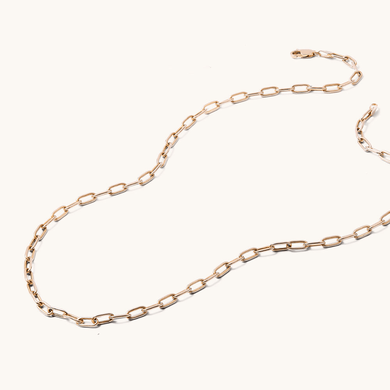 45cm Fine Paperclip Chain in 9kt Yellow Gold Necklaces Bevilles 