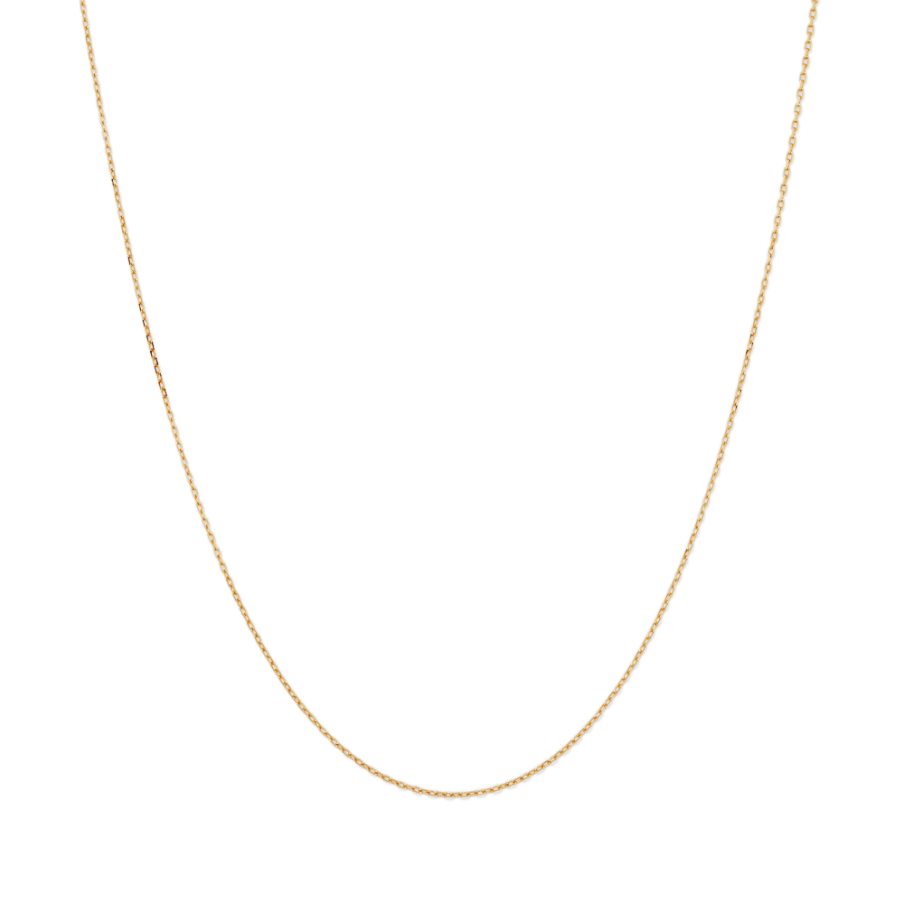 45cm Diamond Cut Oval Cable Chain in 9kt Gold Necklaces Bevilles 