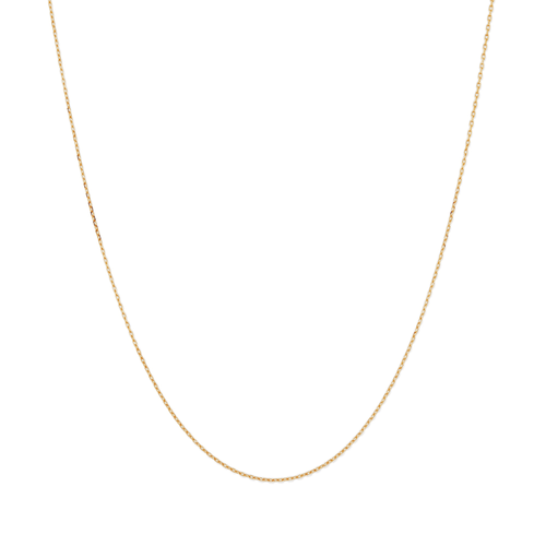 45cm Diamond Cut Oval Cable Chain in 9kt Gold Necklaces Bevilles 