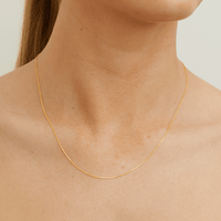 45cm Diamond Cut Oval Cable Chain in 9kt Gold Necklaces Bevilles 