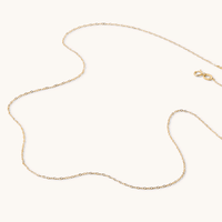 45cm Oval Cable Chain in 9kt Gold Necklaces Bevilles 