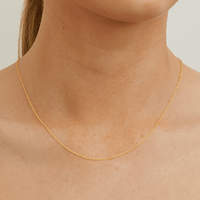 45cm Oval Cable Chain in 9kt Gold Necklaces Bevilles 