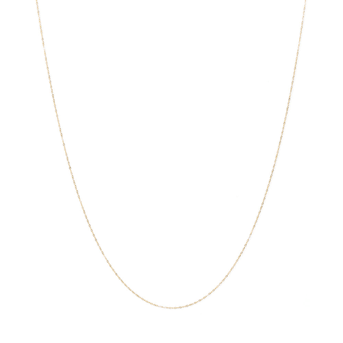 55cm Diamond Cut Cable Chain in 9kt Yellow Gold Necklaces Bevilles 