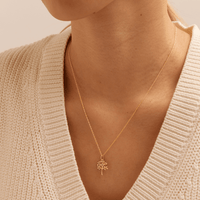 Cubic Zirconia Tree of Life Pendant in 9kt Yellow Gold Pendants Bevilles 