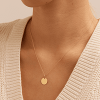 Disc Pendant in 9kt Yellow Gold Pendants Bevilles 