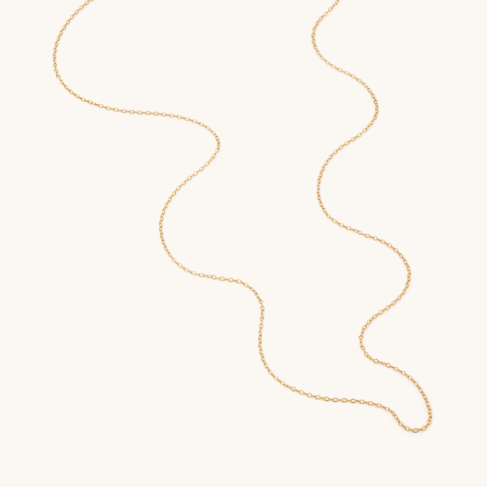 55cm Oval Cable Chain in 9kt Gold Necklaces Bevilles 