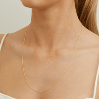 55cm Oval Cable Chain in 9kt Gold Necklaces Bevilles 